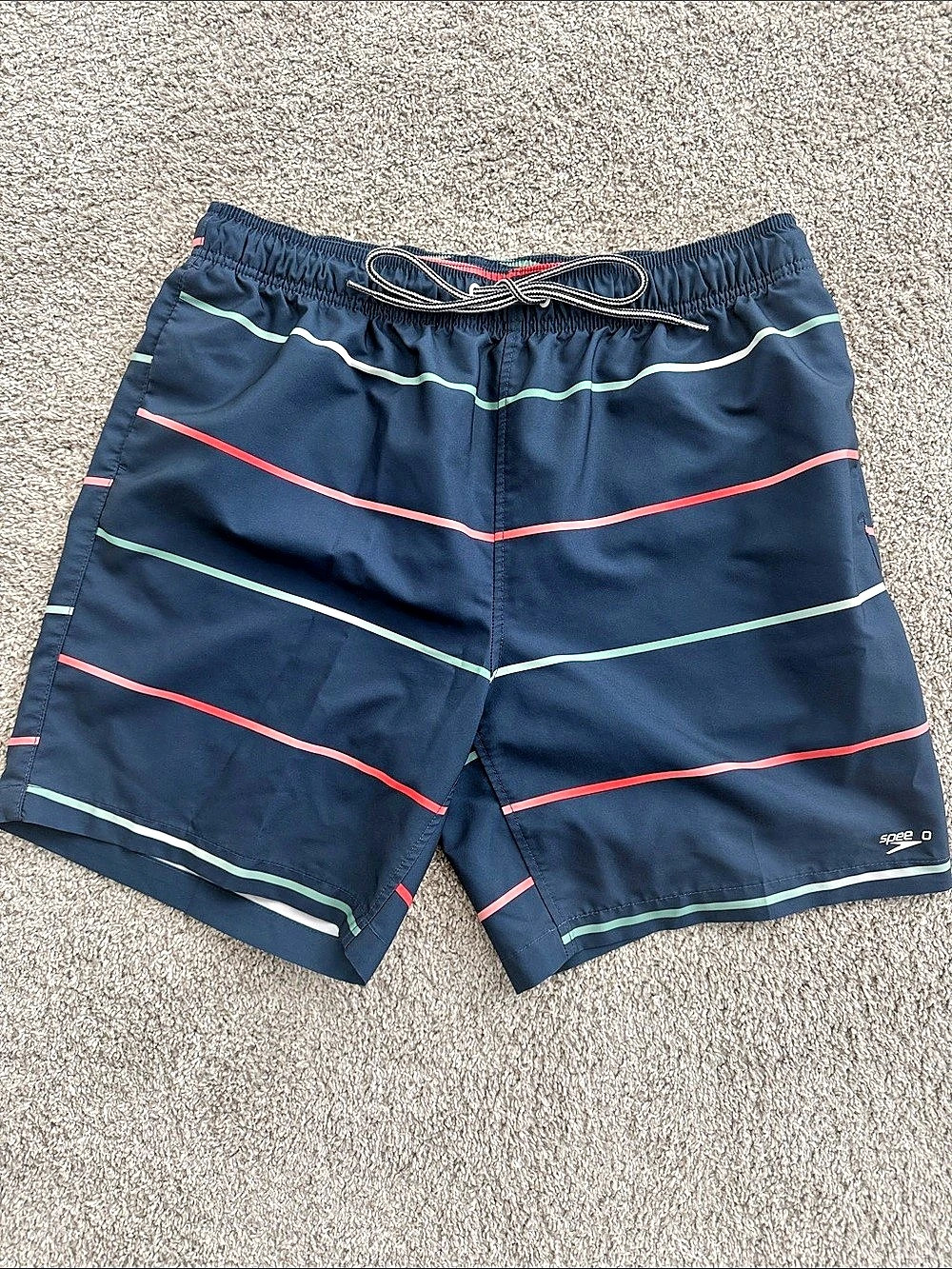 Speedo Men's Striped Swim Trunks XL Like New